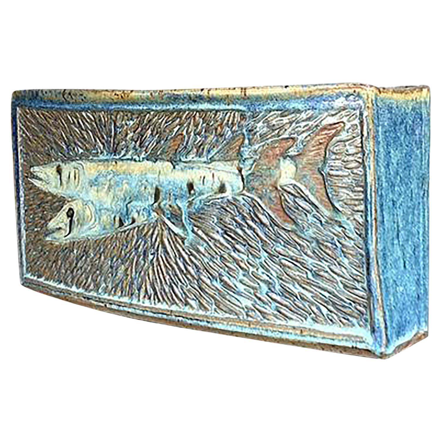 Vintage Boho Original Studio Pottery Fish Vase