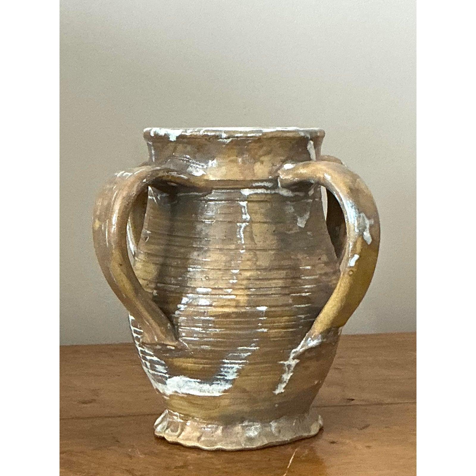 Vaso con manico in Studio Pottery originale Boho d'epoca in vendita 2