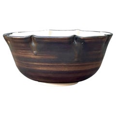 Vintage Boho Original Studio Pottery Nipped Bowl