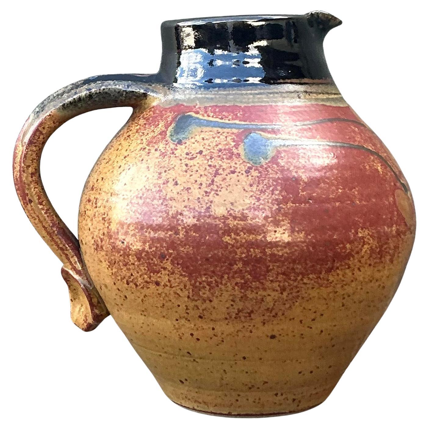Vintage Boho Original Studio Pottery Pitcher