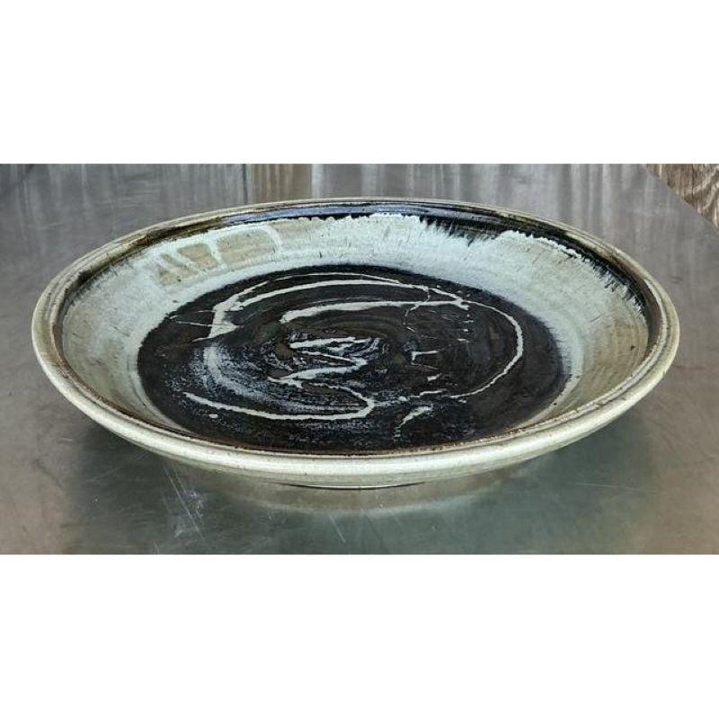 Mid-Century Modern Vintage Boho Original Studio Pottery Platter For Sale