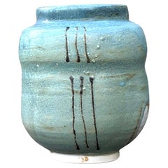 Vintage Boho Original Studio Pottery Small Lines Vase