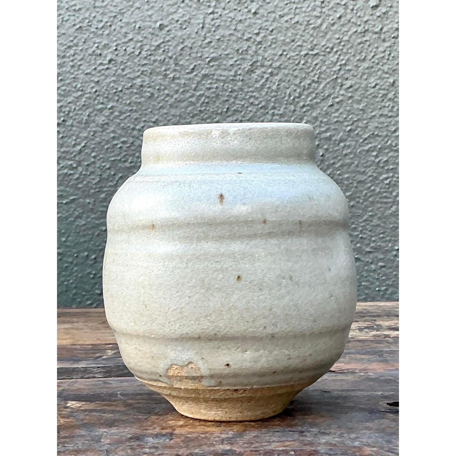 Vaso piccolo d'epoca Boho Original Studio Pottery in vendita 5