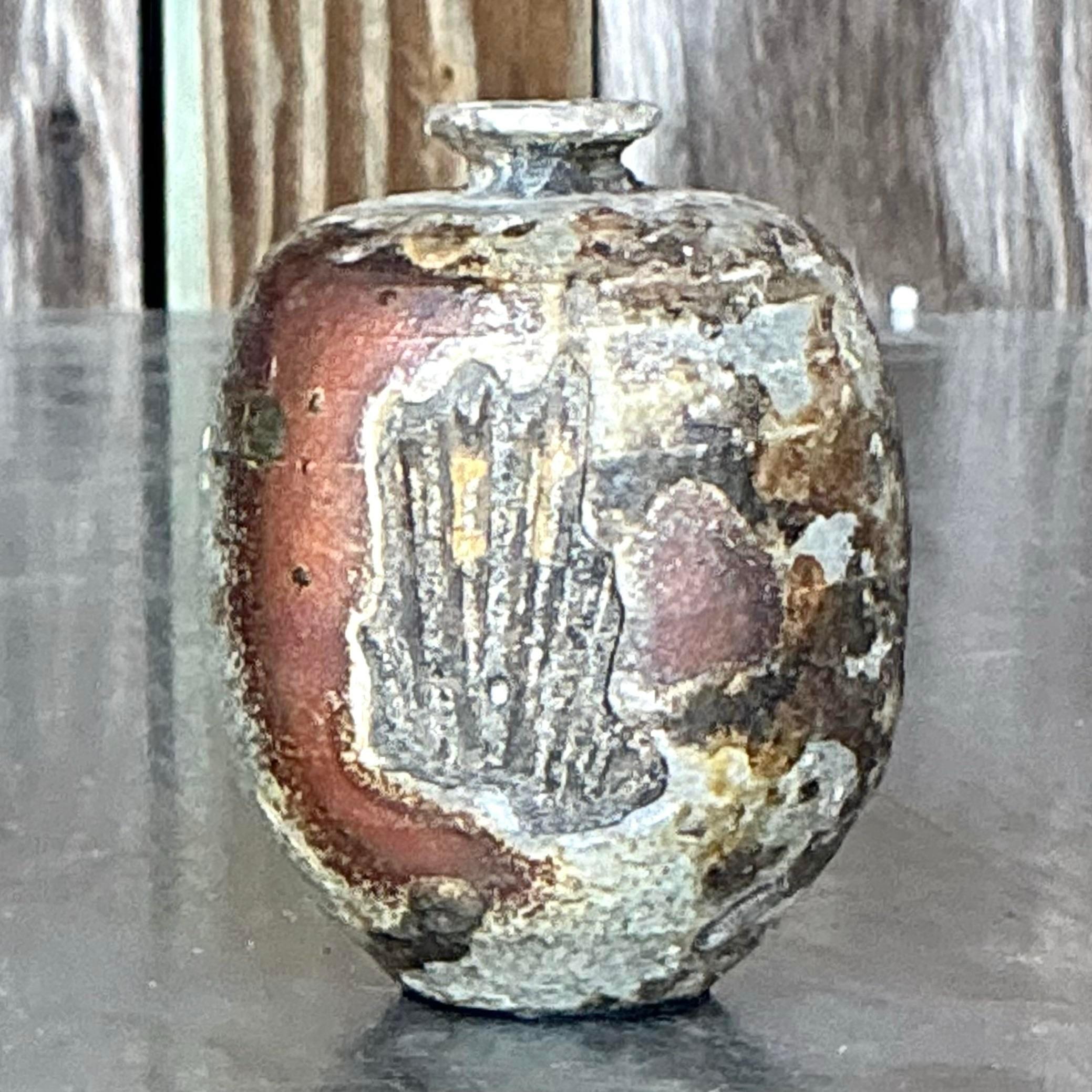 Poteries Boho Original Studio Petit vase en poterie en vente