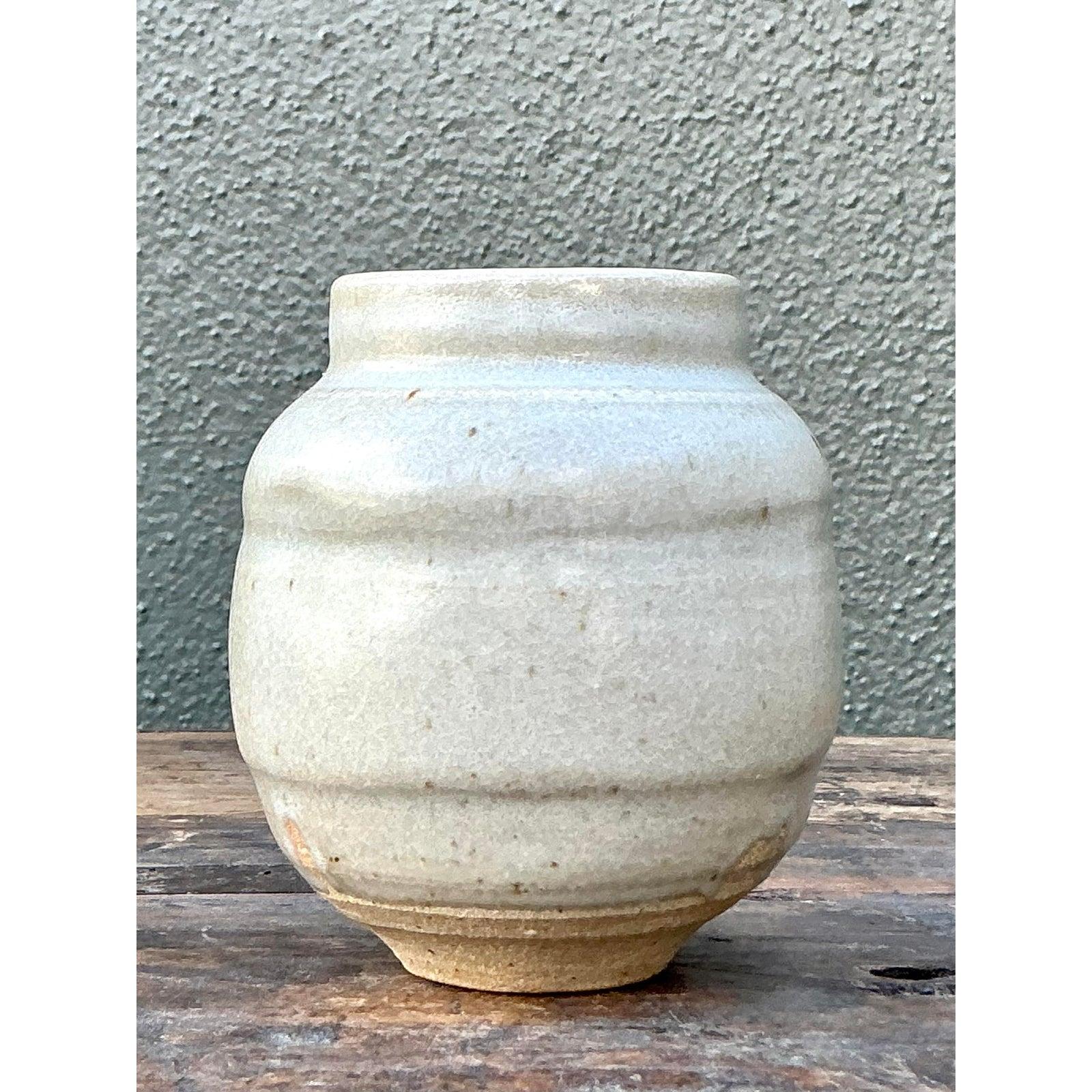 Terracotta Vaso piccolo d'epoca Boho Original Studio Pottery in vendita