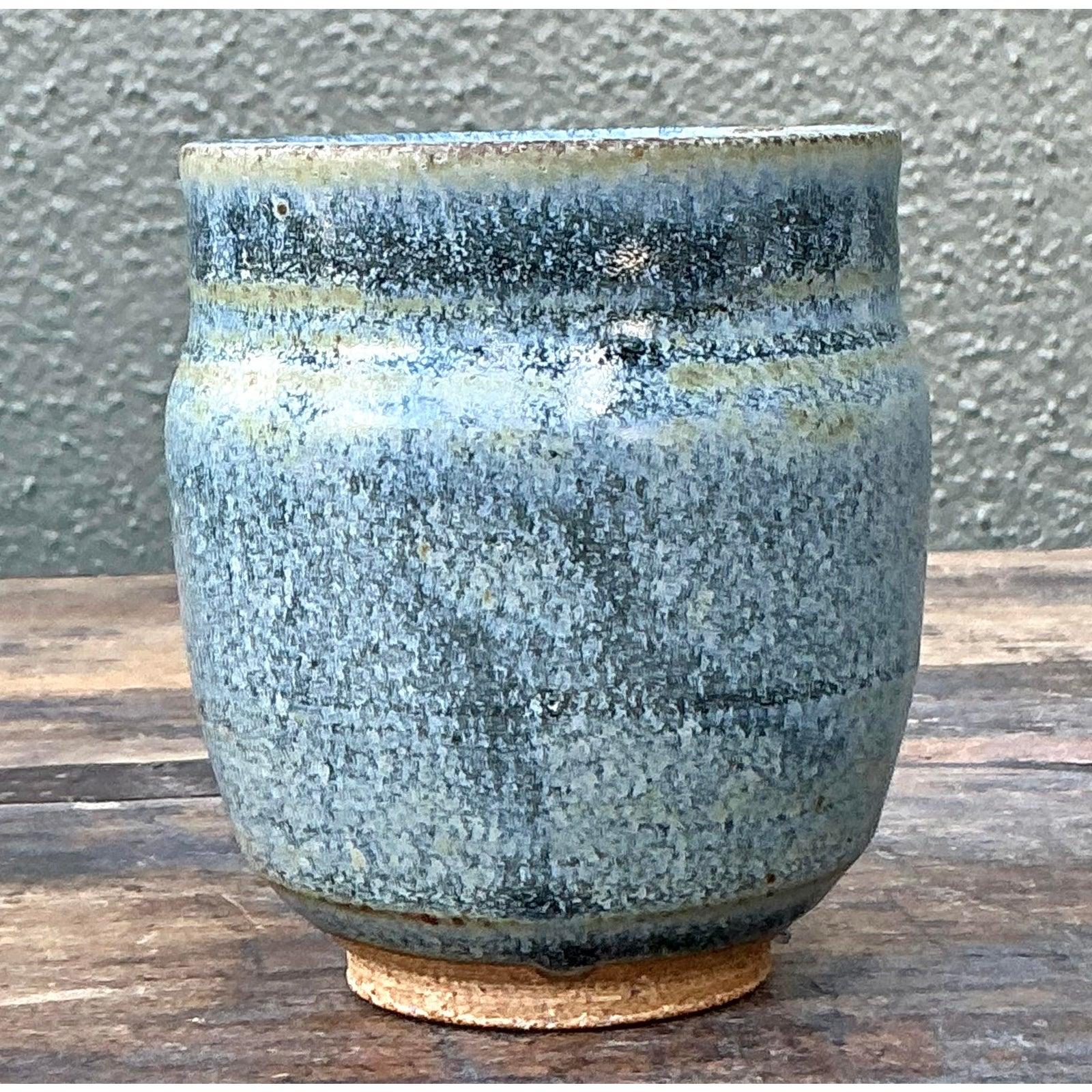 Vaso piccolo d'epoca Boho Original Studio Pottery in vendita 1