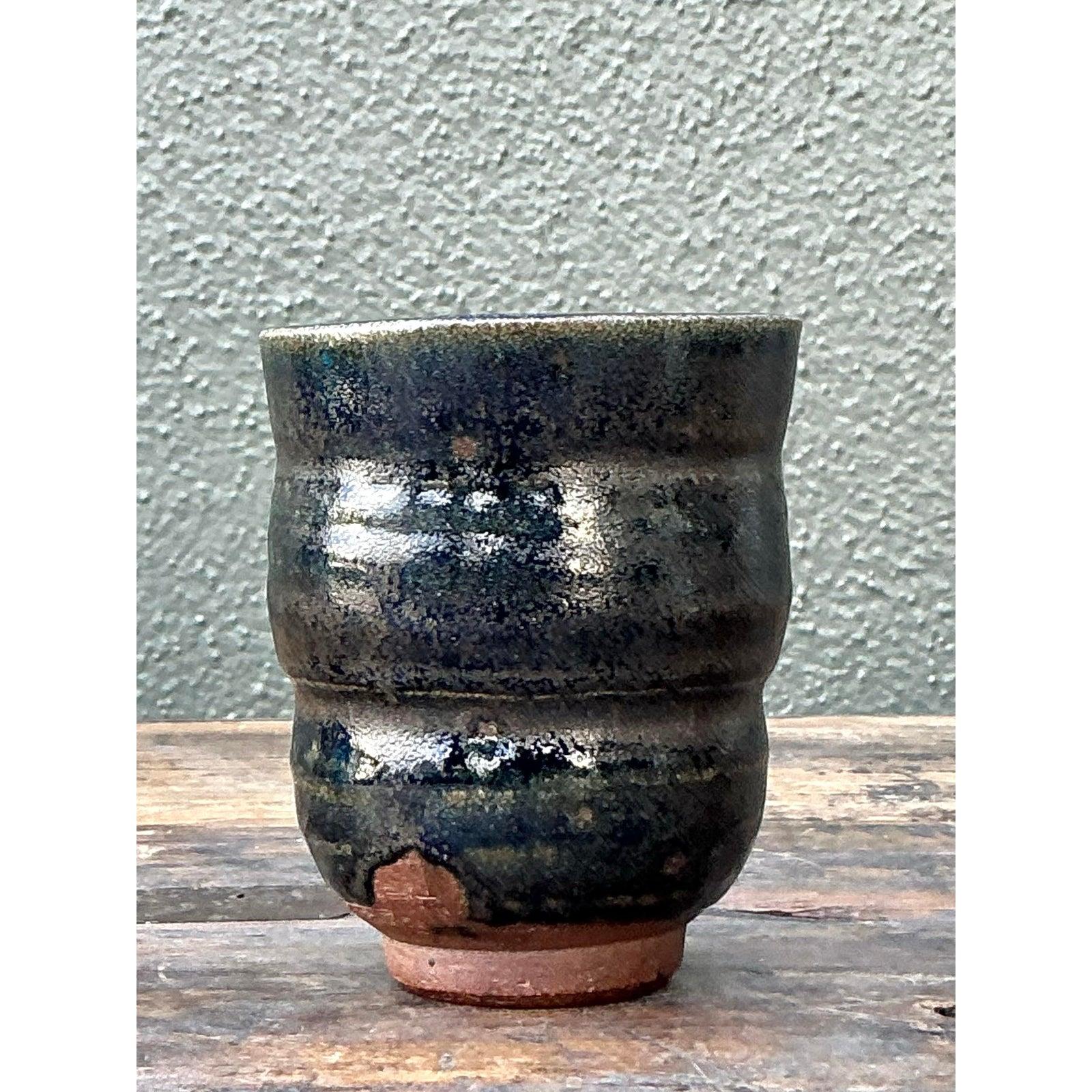 Vaso piccolo d'epoca Boho Original Studio Pottery in vendita 2