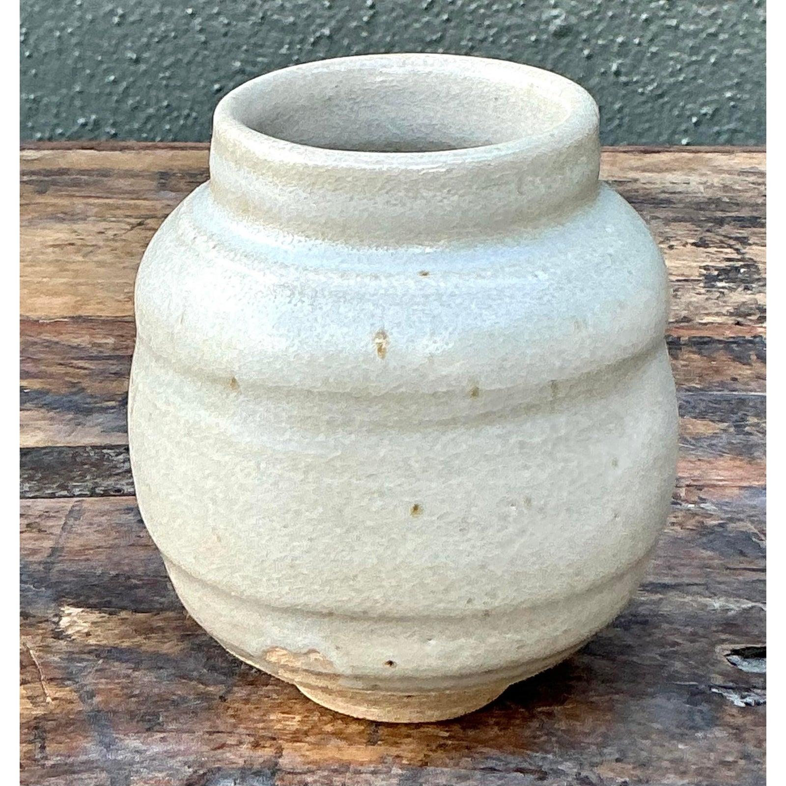 Vaso piccolo d'epoca Boho Original Studio Pottery in vendita 2