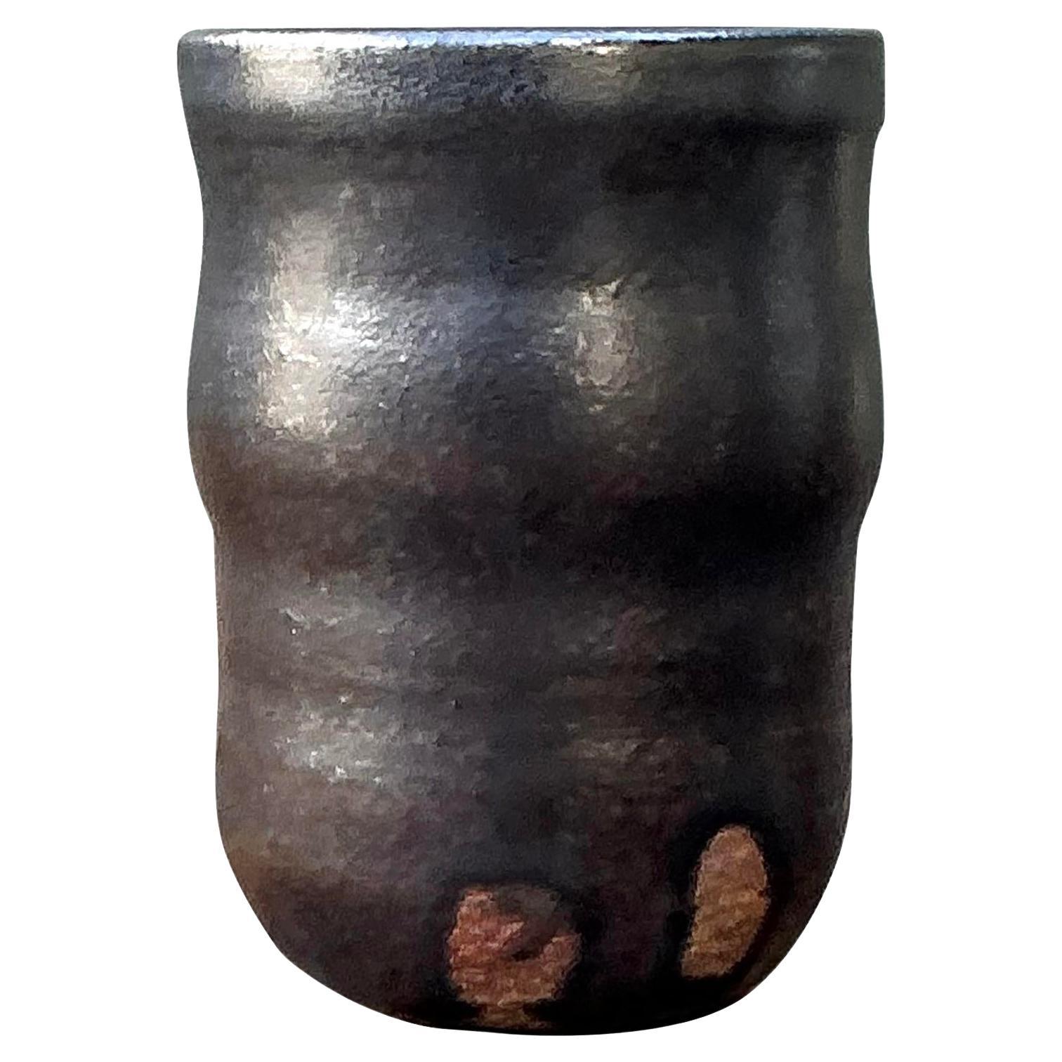 Vaso piccolo d'epoca Boho Original Studio Pottery in vendita