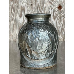 Vintage Boho Original Studio Pottery Vase