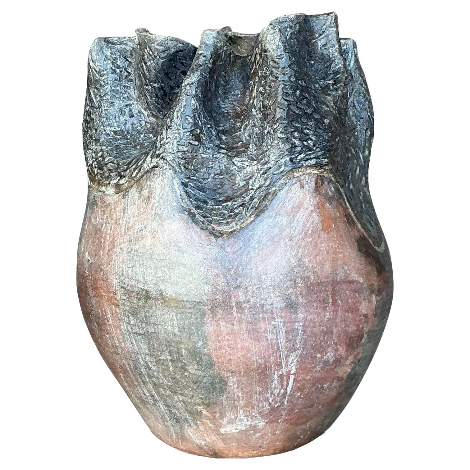 Jarrón Vintage Boho Original Studio Pottery