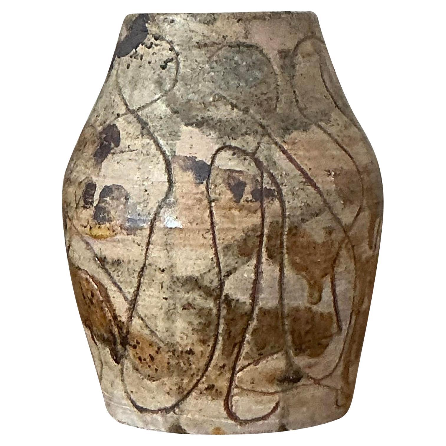 Vaso vintage Boho Original Studio Pottery