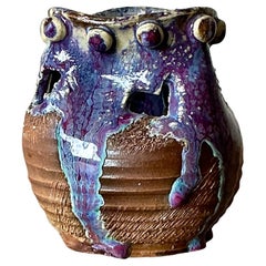 Vintage Boho Original Studio Pottery Vase