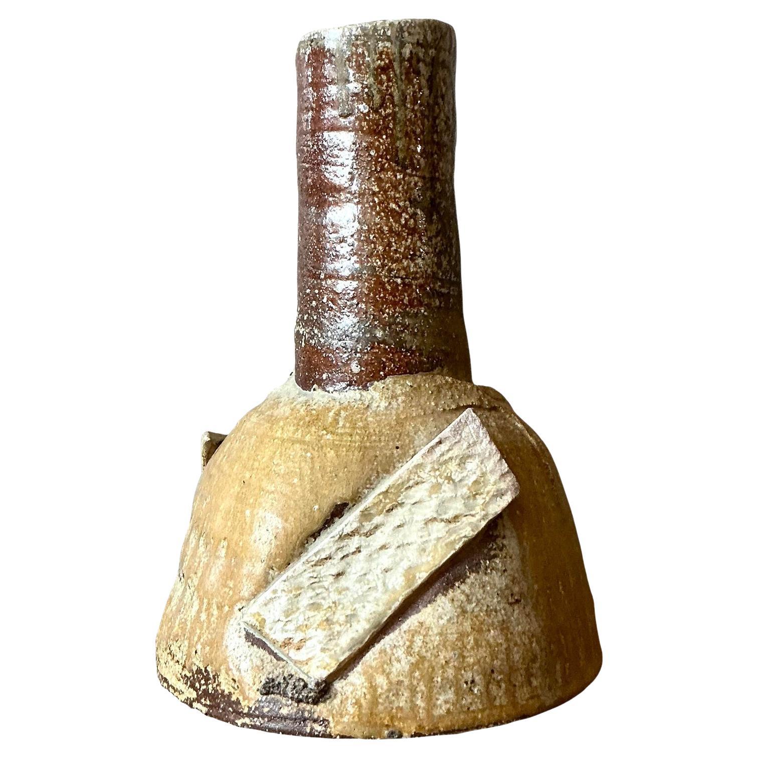 Vintage Boho Original Studio Pottery Vase