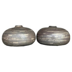Jarrón Vintage Boho Original Studio Pottery - Lote de 2