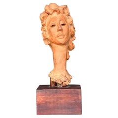 Busto Vintage Boho Original de Terracota de Mujer