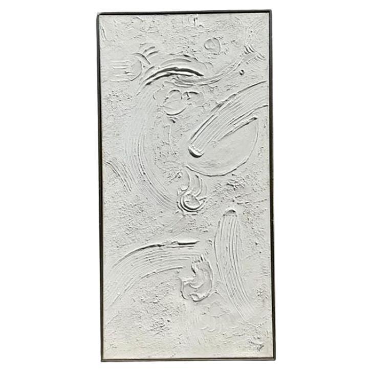 Vintage Boho Original Textured Abstract Oil on Canvas For Sale at 1stDibs