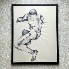 Vintage Boho Original Watercolor Painting on Paper