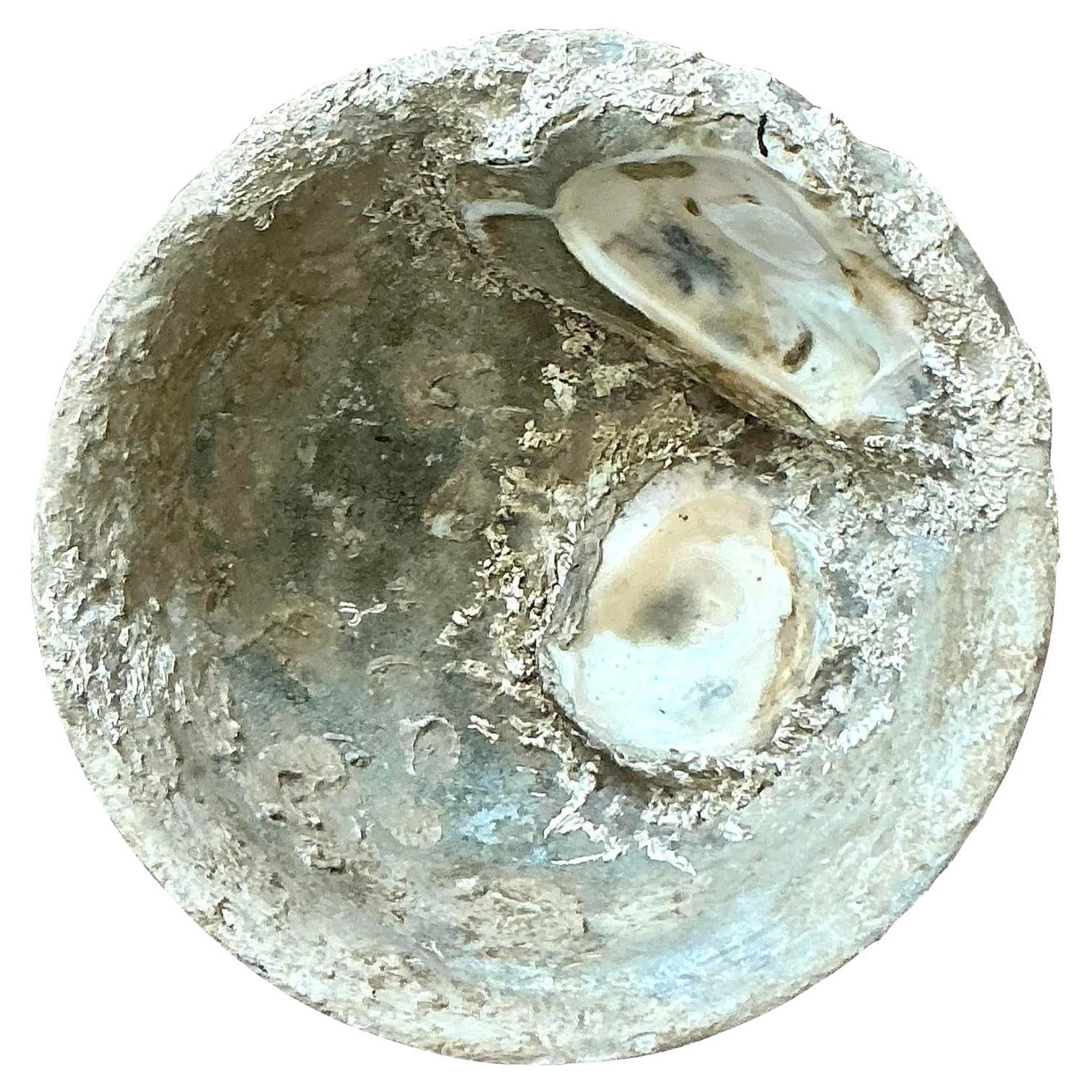 Vintage Boho Oyster Ceramic Bowl