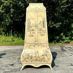 Vintage Boho Painted Grand Tour Cabinet