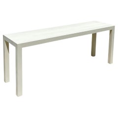 Vintage Boho Painted Parsons Console Table