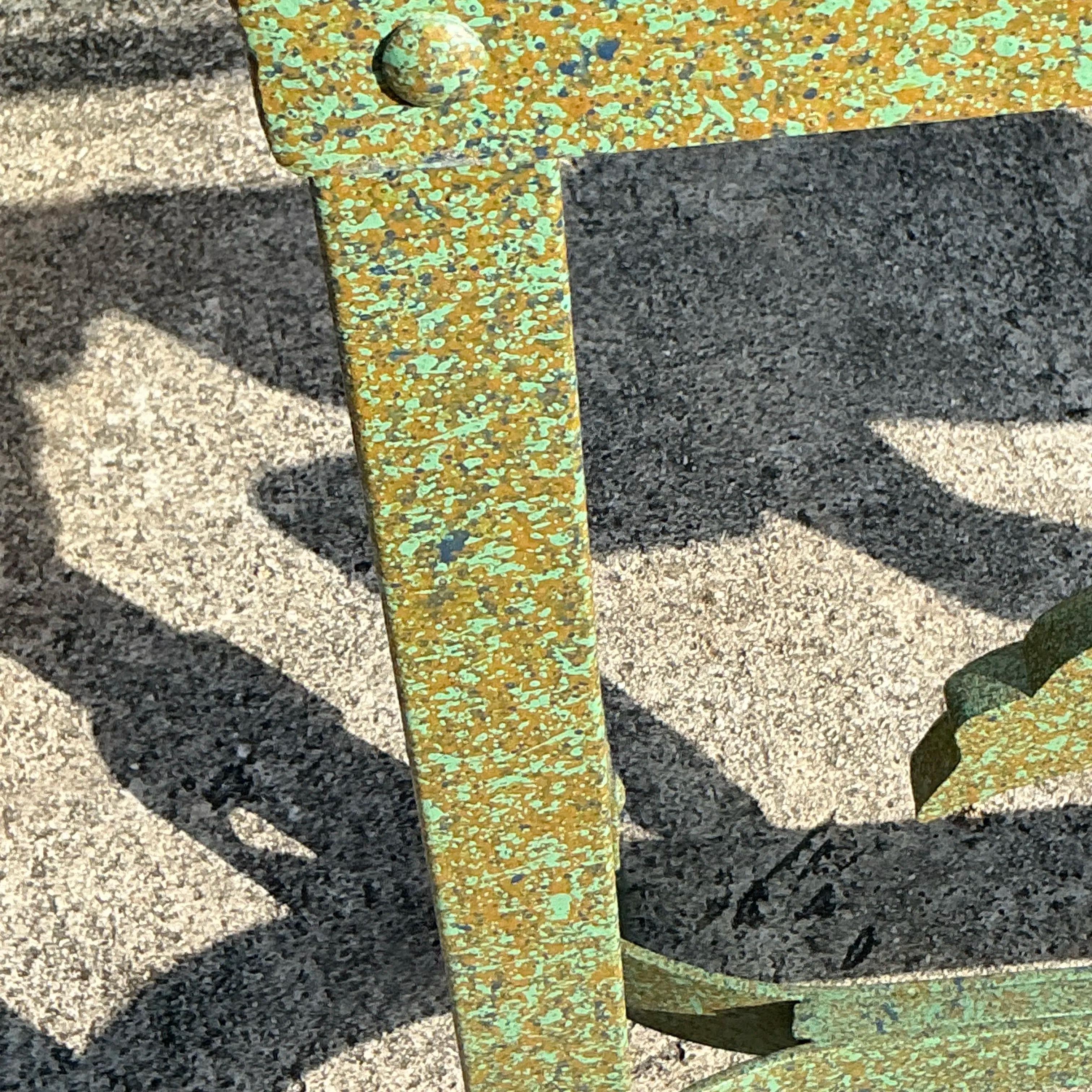 A stunning vintage Boho console table featuring a beautifully hand-painted running horse motif across the front panel. Crafted from solid wood, this table boasts a distressed finish that highlights its artisanal craftsmanship and rustic charm. The