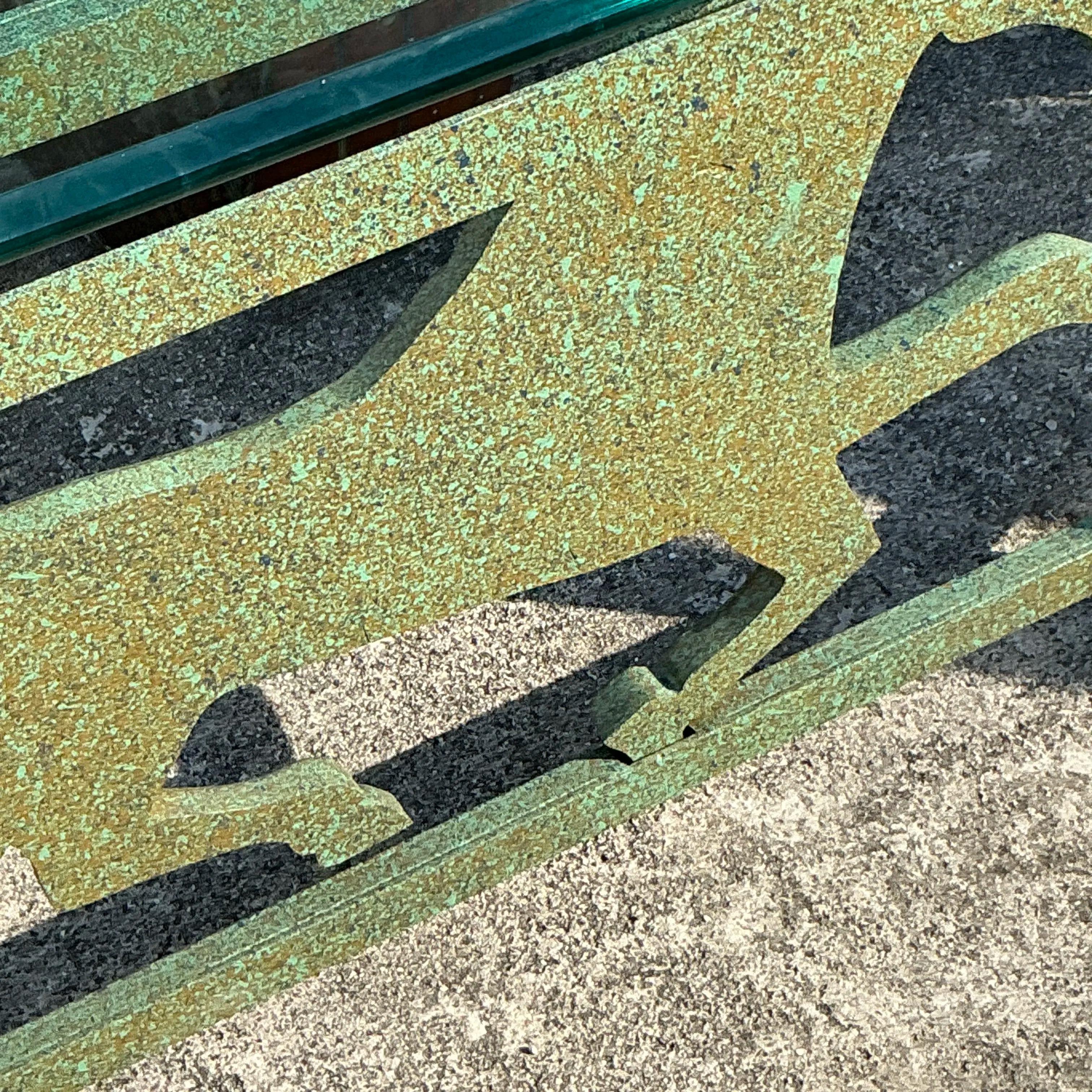 American Vintage Boho Painted Running Horse Console Table For Sale