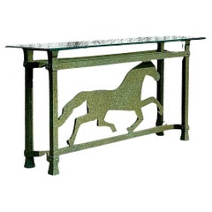 Vintage Boho gemalt Running Horse Konsolentisch