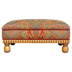 Vintage Boho Paisley Jacquard Ottoman