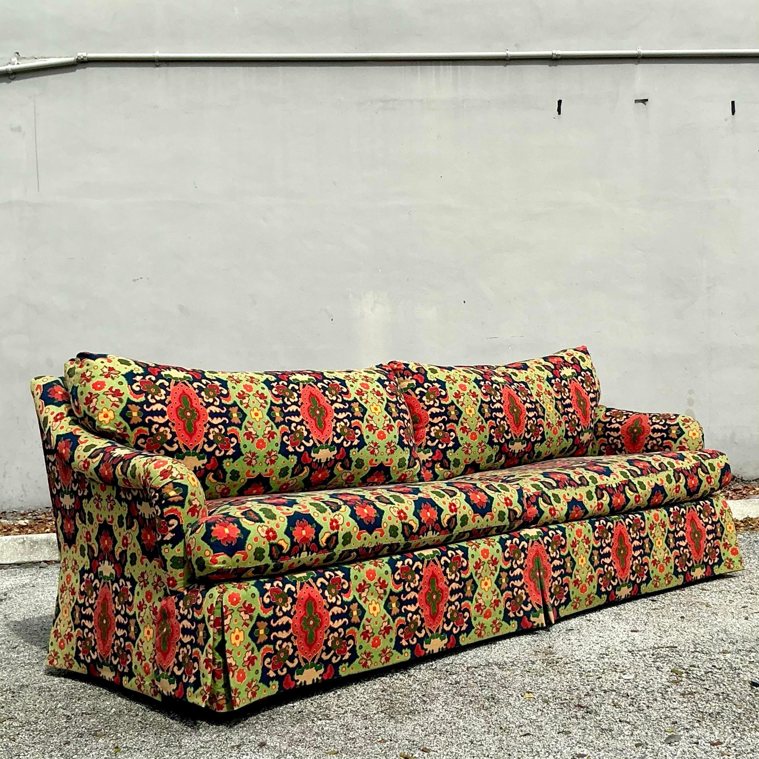 Vintage Boho Paisley Printed Sofa 4