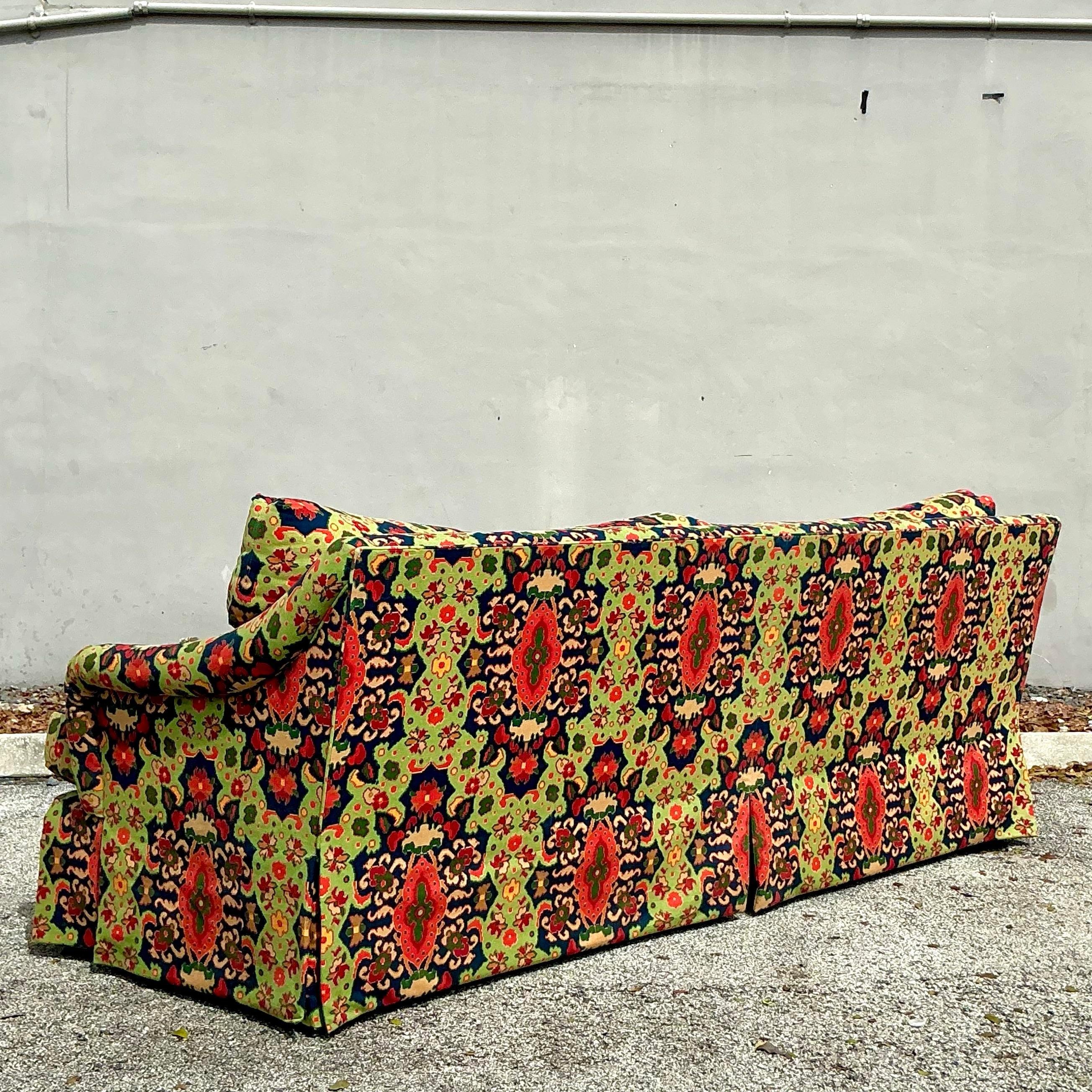 American Vintage Boho Paisley Printed Sofa