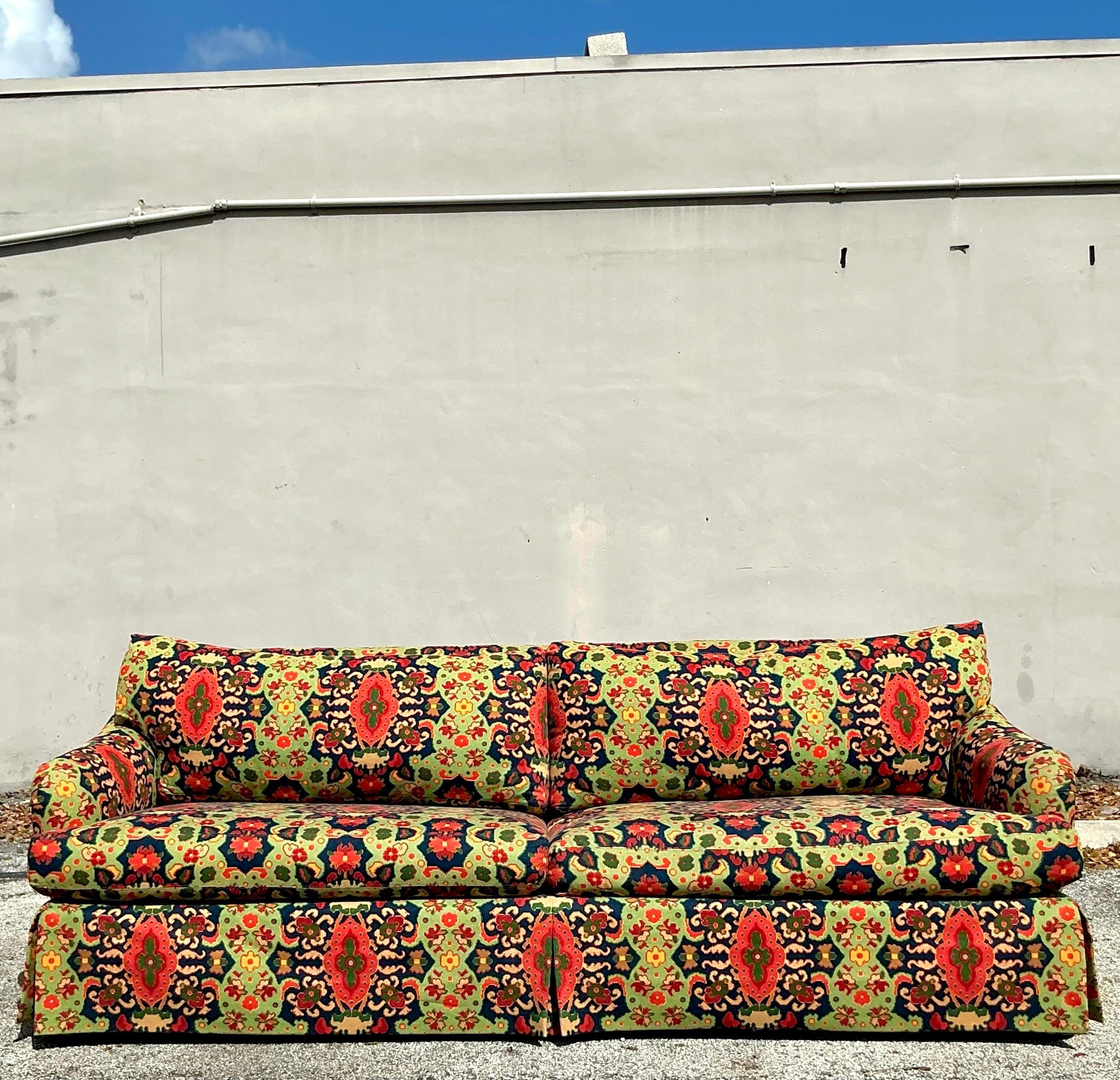 Cotton Vintage Boho Paisley Printed Sofa
