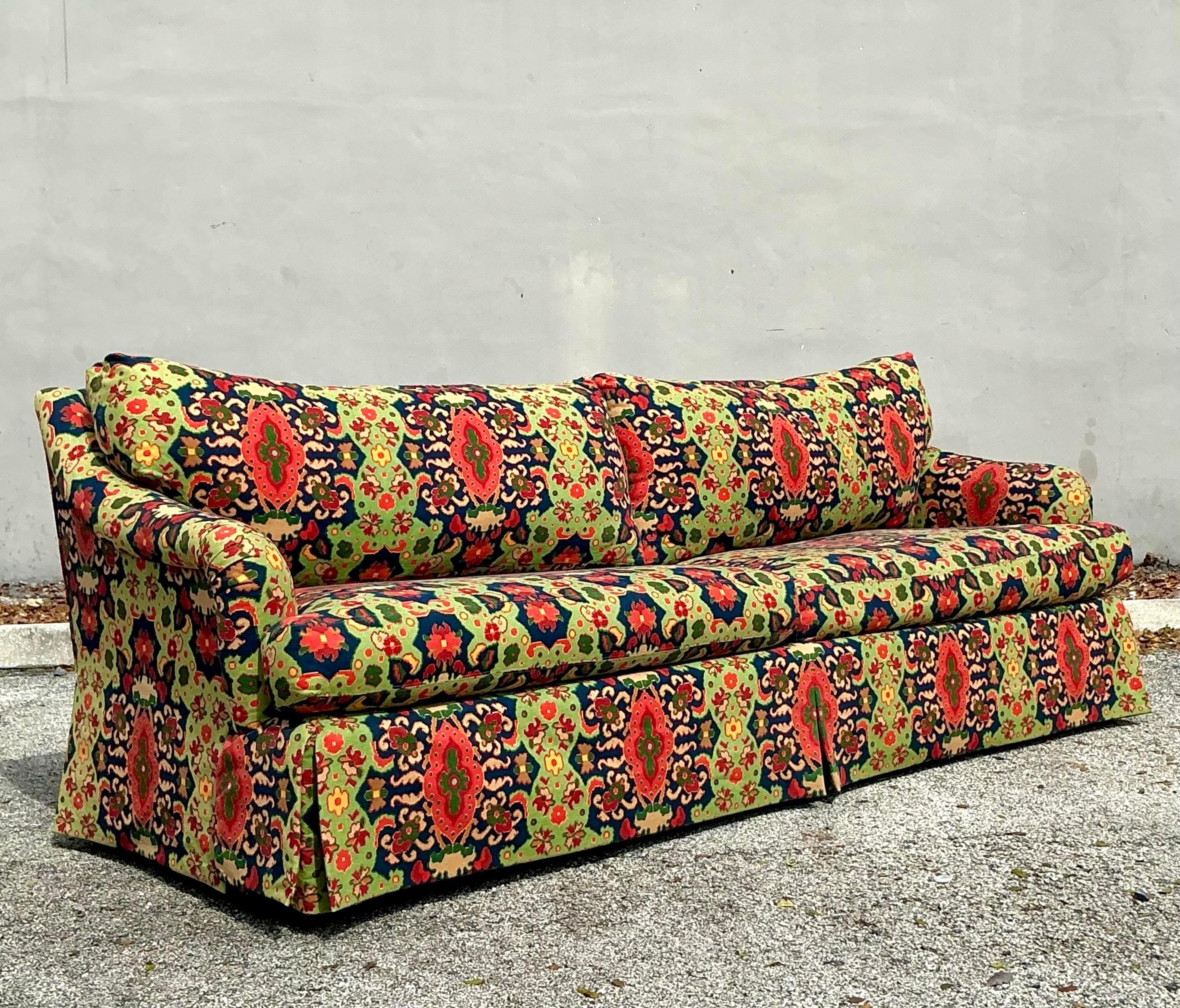 Vintage Boho Paisley Printed Sofa 1