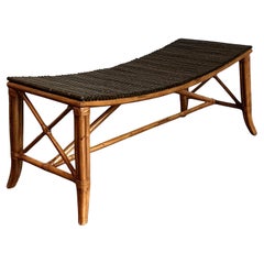 Vintage Boho Palecek Bamboo Bench