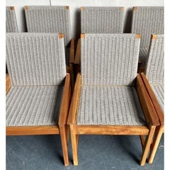 Vintage Boho Palecek “Delmar” Outdoor Dining Chairs - Set of 10