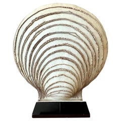 Vintage Boho Parchment Clamshell Lamp