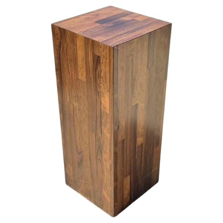 Vintage Boho Parkett Wood Pedestal