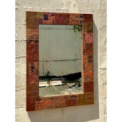 Specchio vintage in metallo patchwork Boho