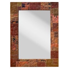 Vintage Boho Patchwork Metal Mirror