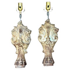 Lampade architettoniche patinate Boho d'epoca - una coppia