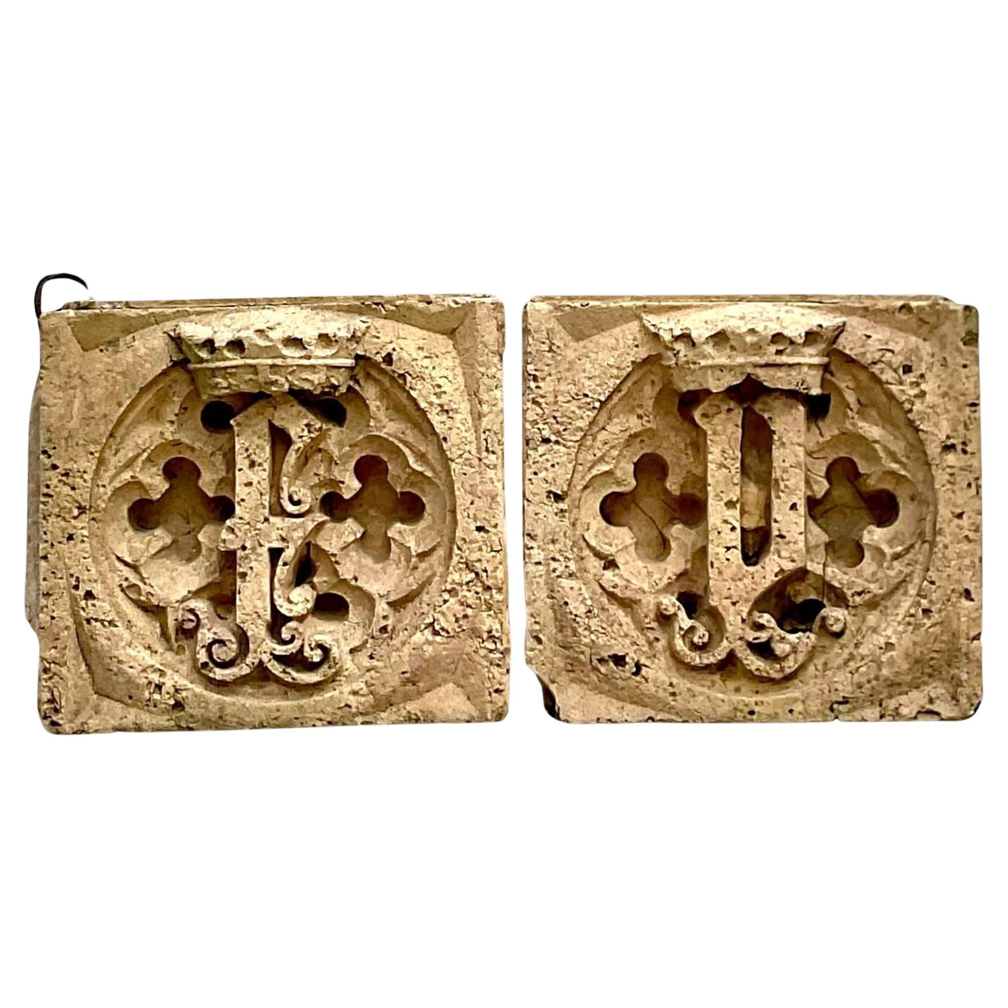 Vintage Boho Patinated Architectural Elements - Set of 2 For Sale
