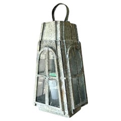Vintage Boho Patinated Arts and Crafts Exterior Light Sconce