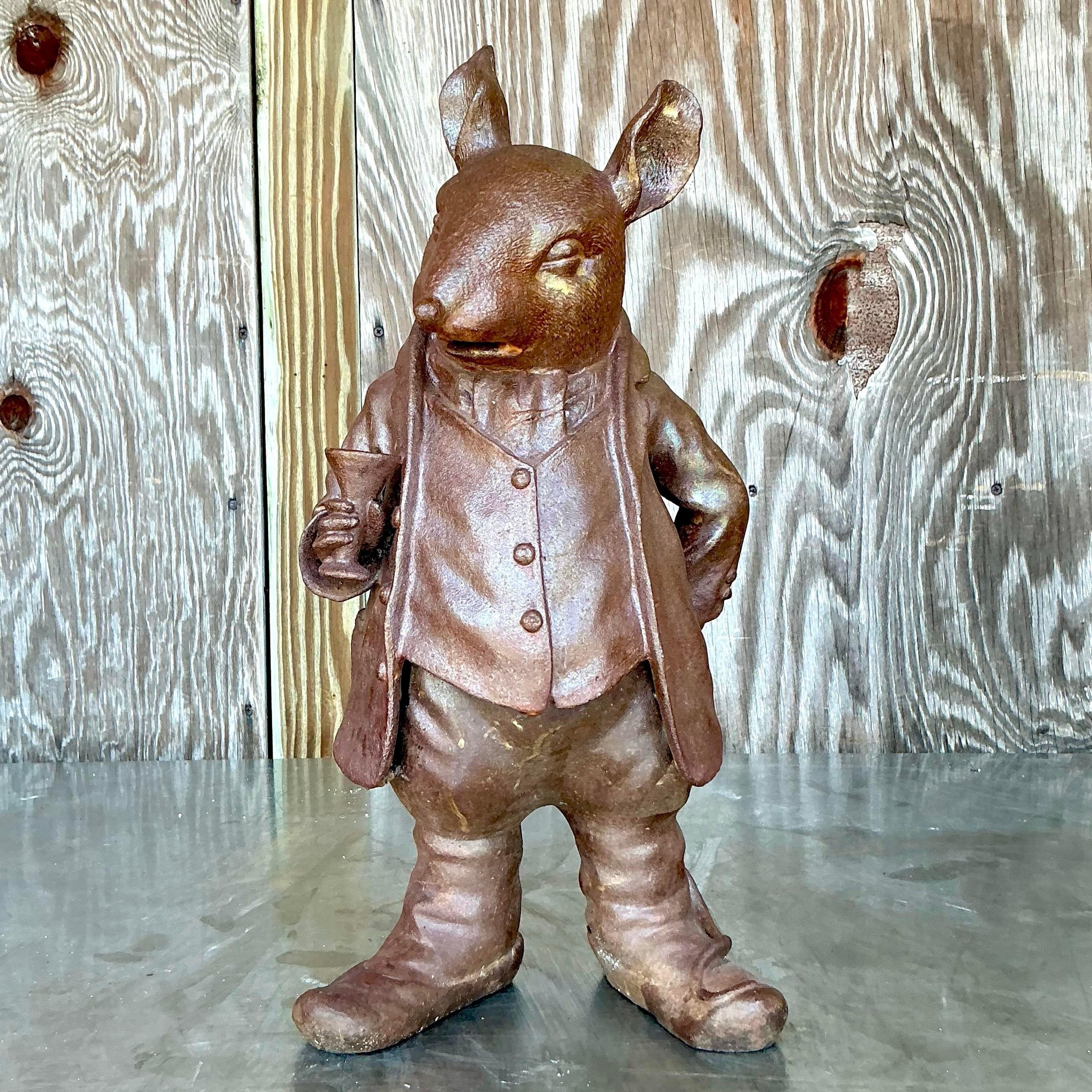 Rustico Mouse vintage in ghisa patinata Boho in vendita