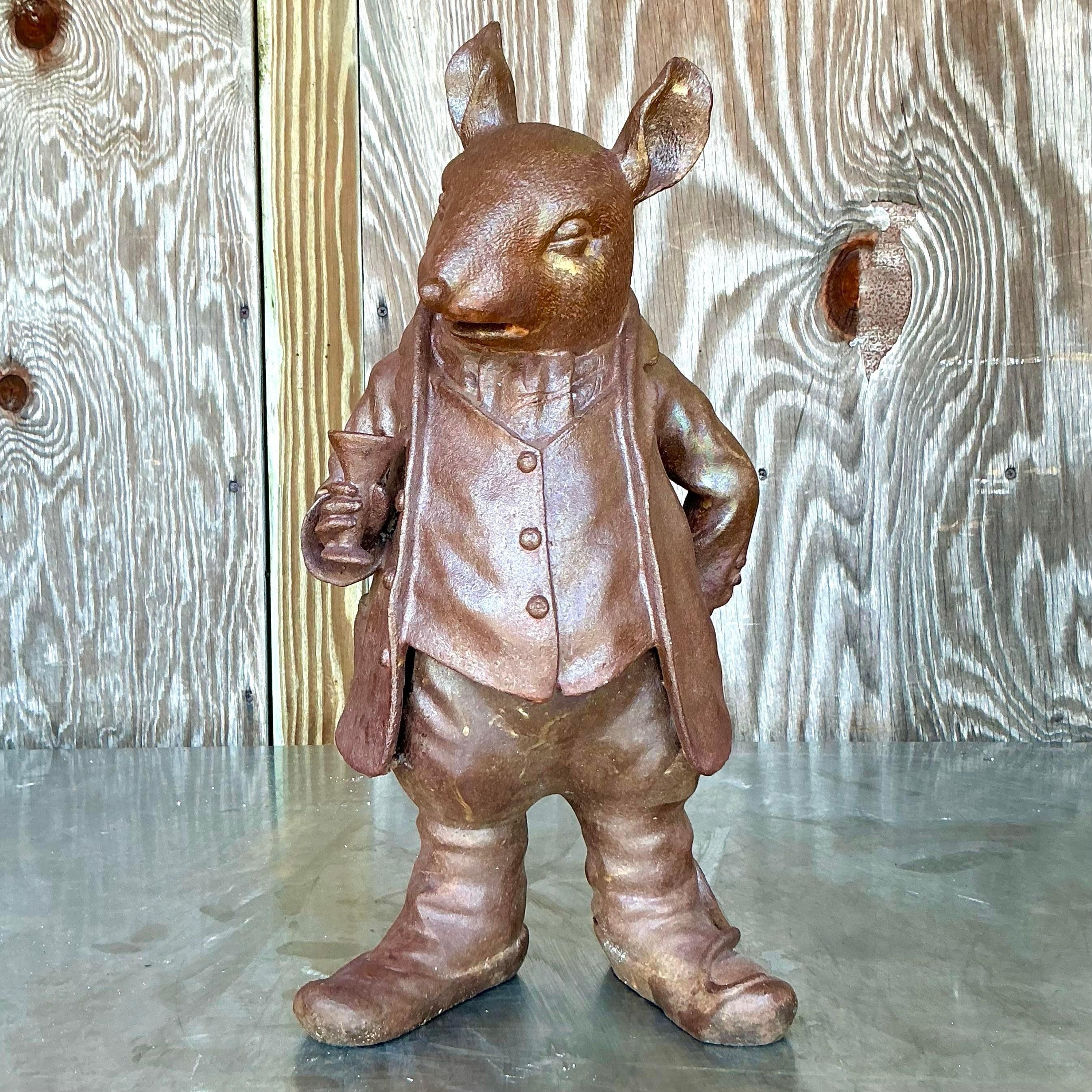 Mouse vintage in ghisa patinata Boho In condizioni buone in vendita a West Palm Beach, FL