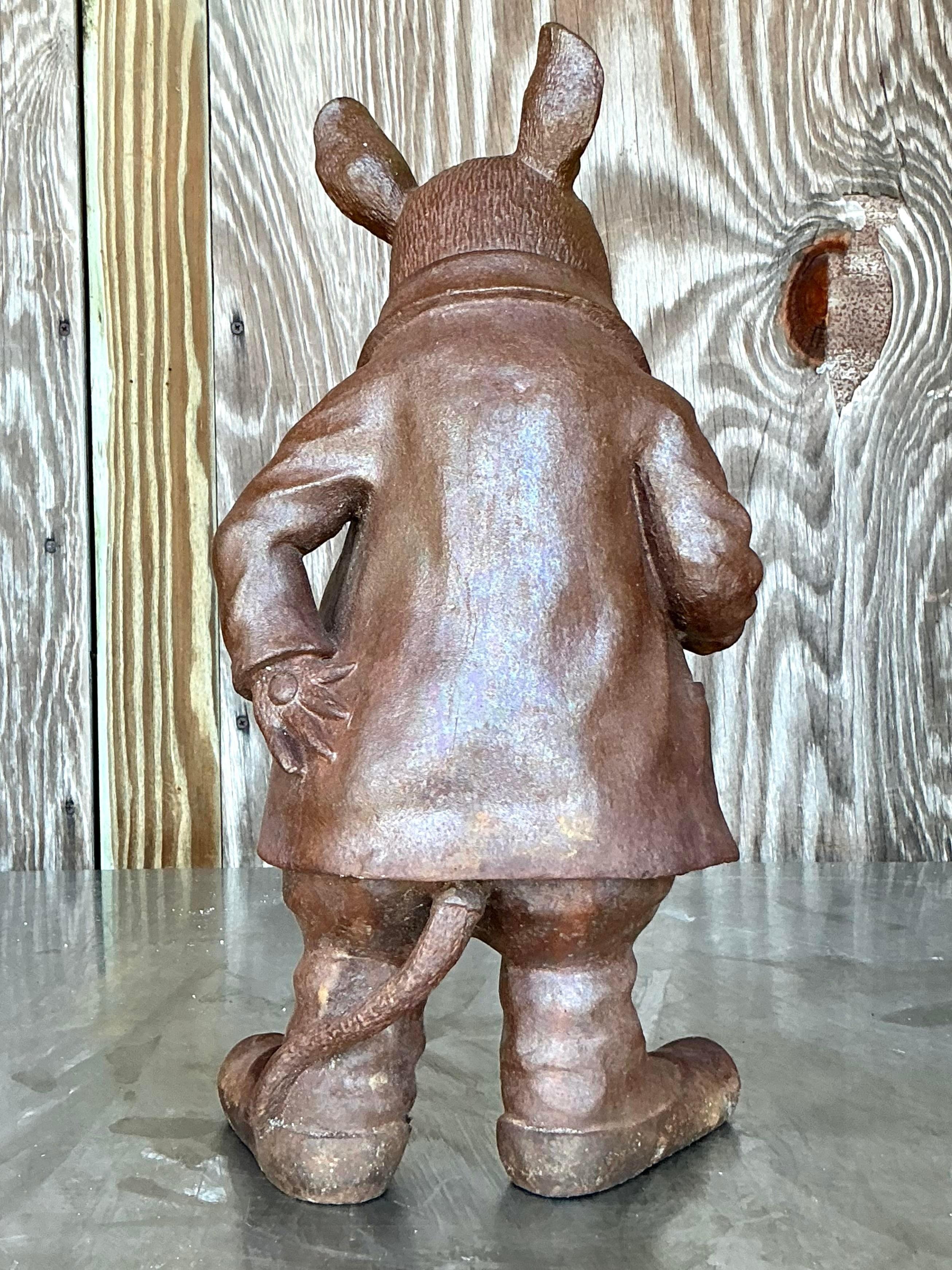 Mouse vintage in ghisa patinata Boho in vendita 2