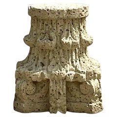 Vintage Boho patiniert gegossenen Stein architektonische Element Säule