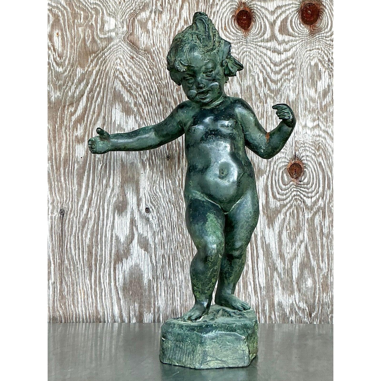 Cherubino patinato vintage Boho in vendita 3