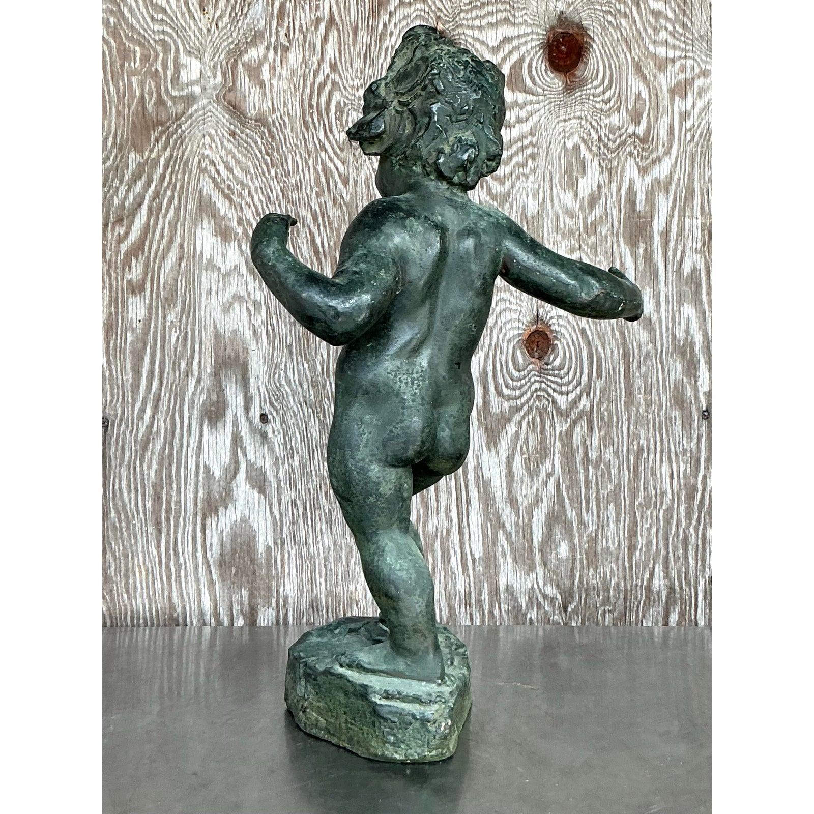 XX secolo Cherubino patinato vintage Boho in vendita