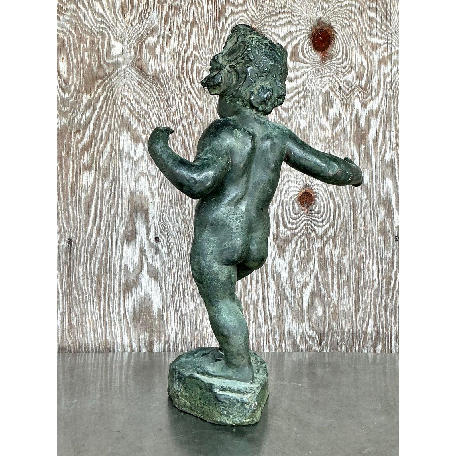 Cherubino patinato vintage Boho in vendita 2