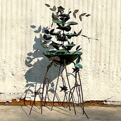 Vintage Boho Patinated Copper Fountain